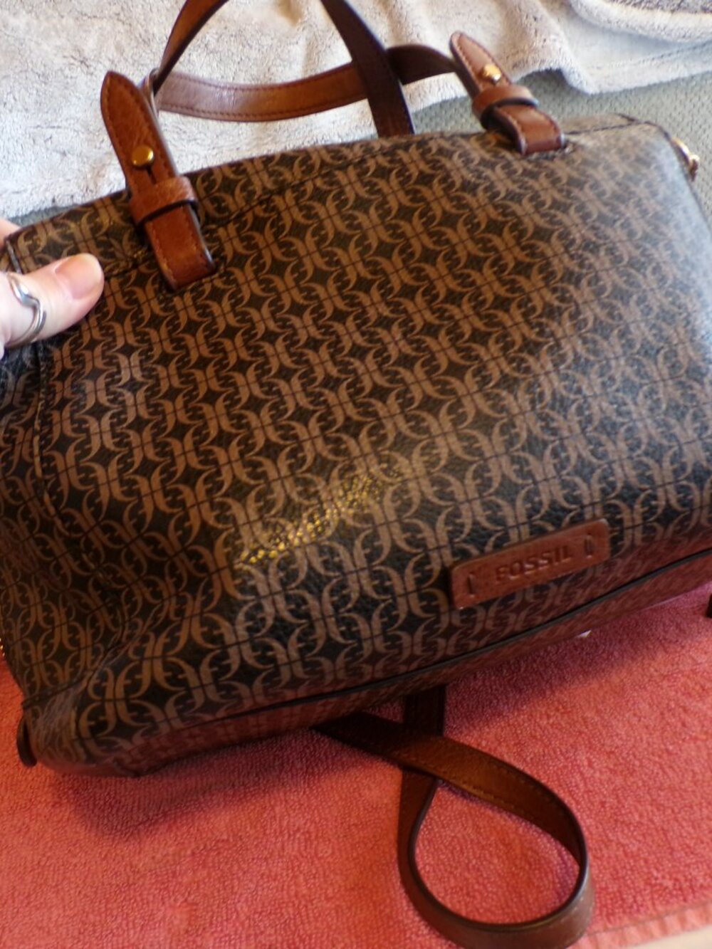 Fossil Tara Monogram Print Purse and Wallet - Picture 4 of 12